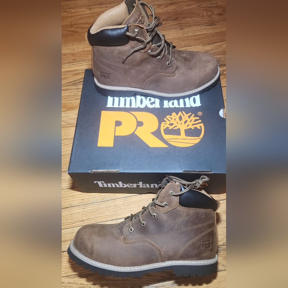 Timberland PRO Men's Chocolate  Leather Boots - Picture 2 of 3